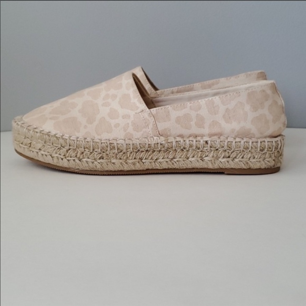Splendid Cream Cheetah Laney Espadrille Loafers - Picture 4 of 7